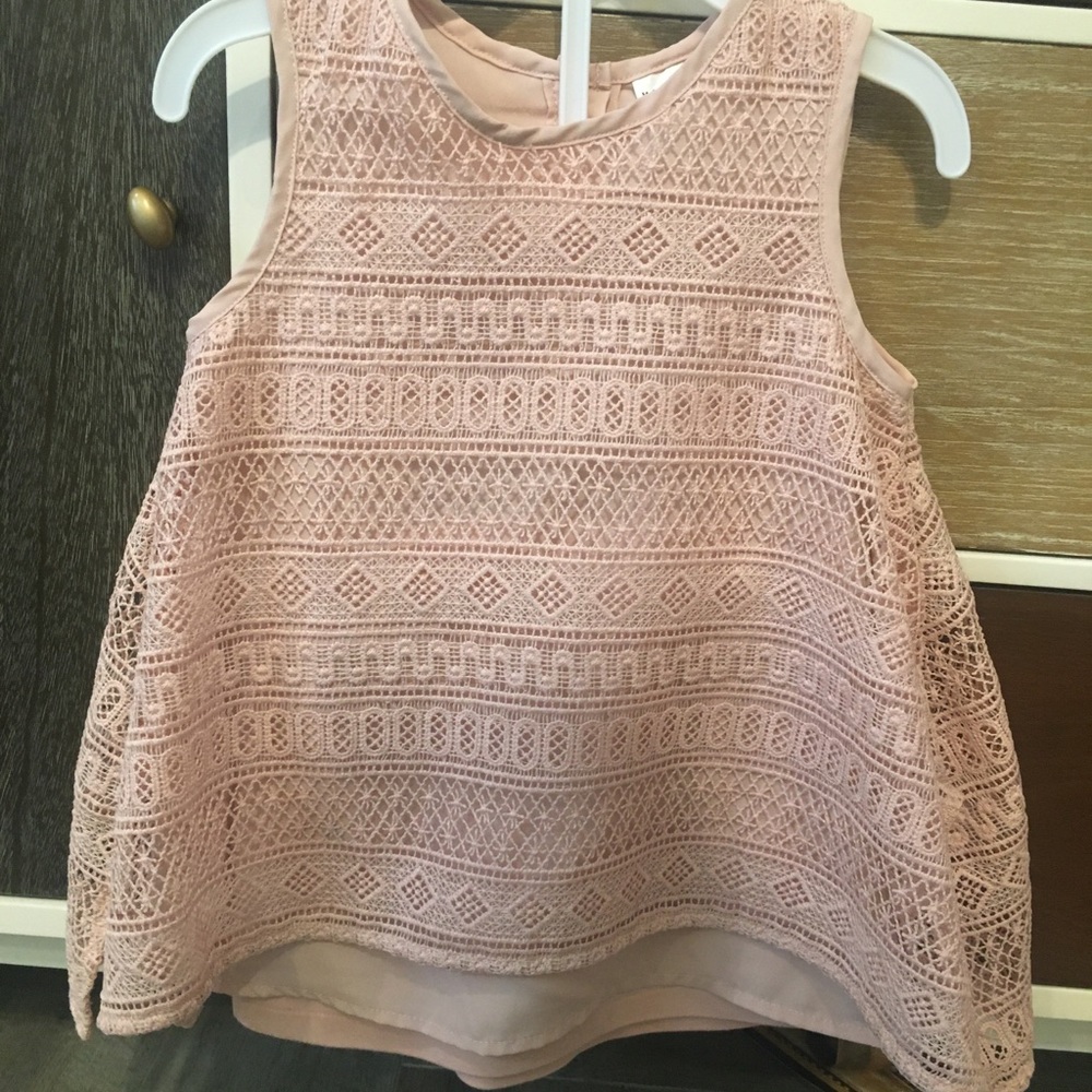 Posh rose blush top w matching elastic skirt